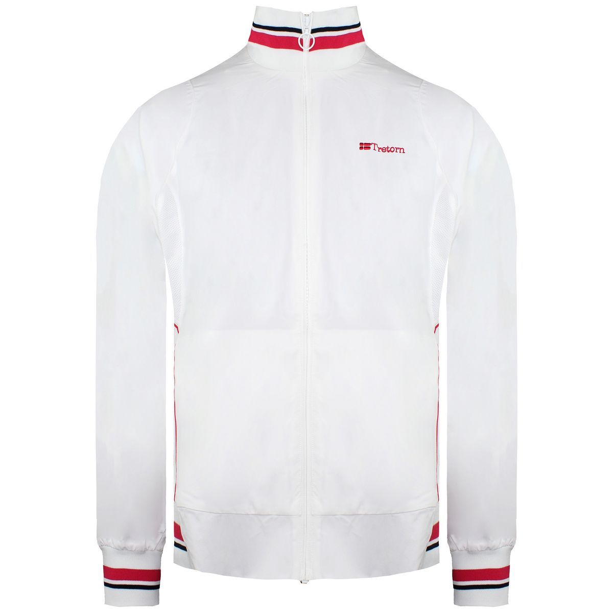 Weiße Trainingsjacke mit Reißverschluss