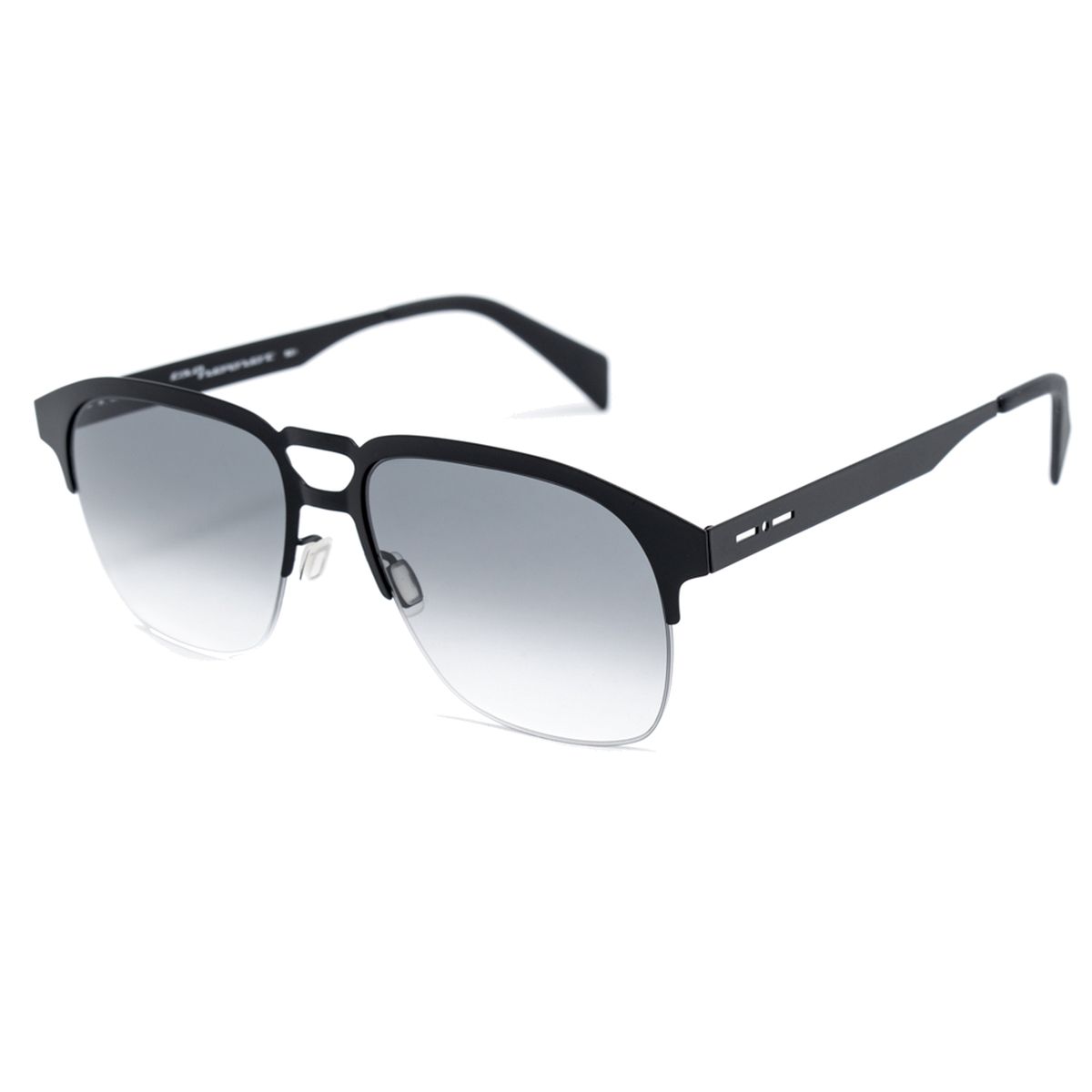 Blaue Sonnenbrille mit Metallrahmen