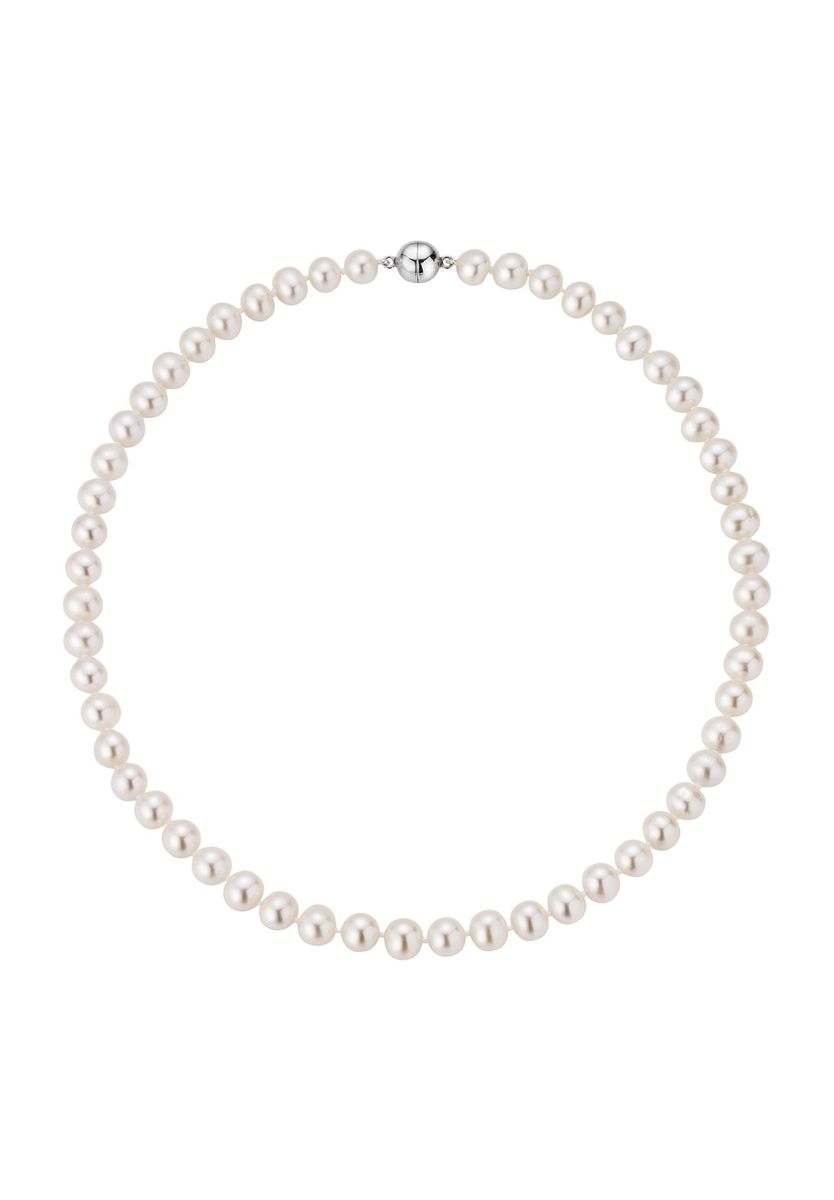Klassische Perlenkette mit Silberverschluss