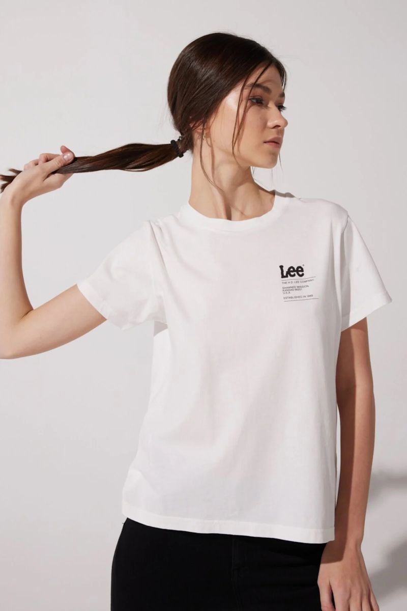 Minimalistisches Baumwoll-T-Shirt mit Grafikdruck