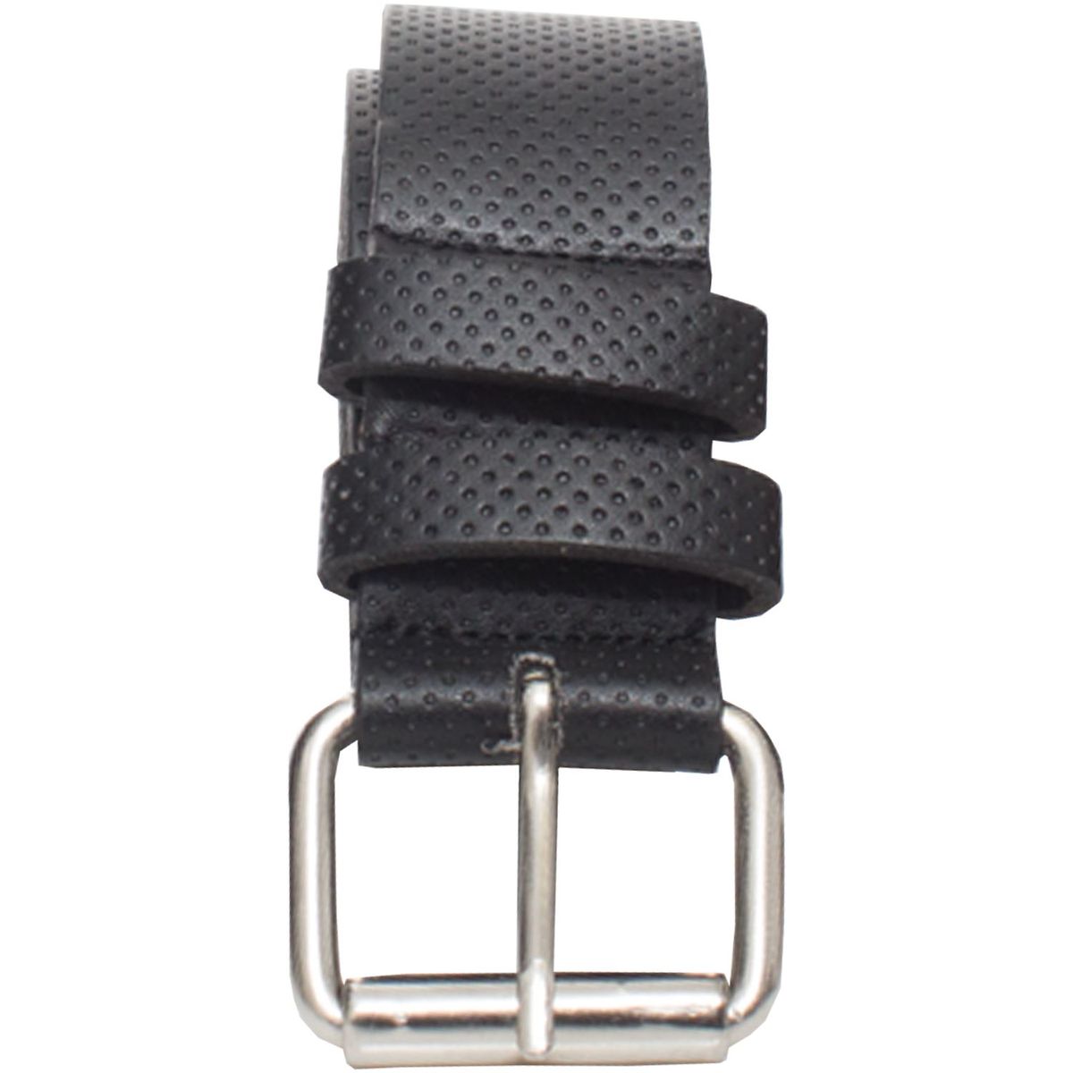 Geprägter Gürtel aus schwarzem Leder