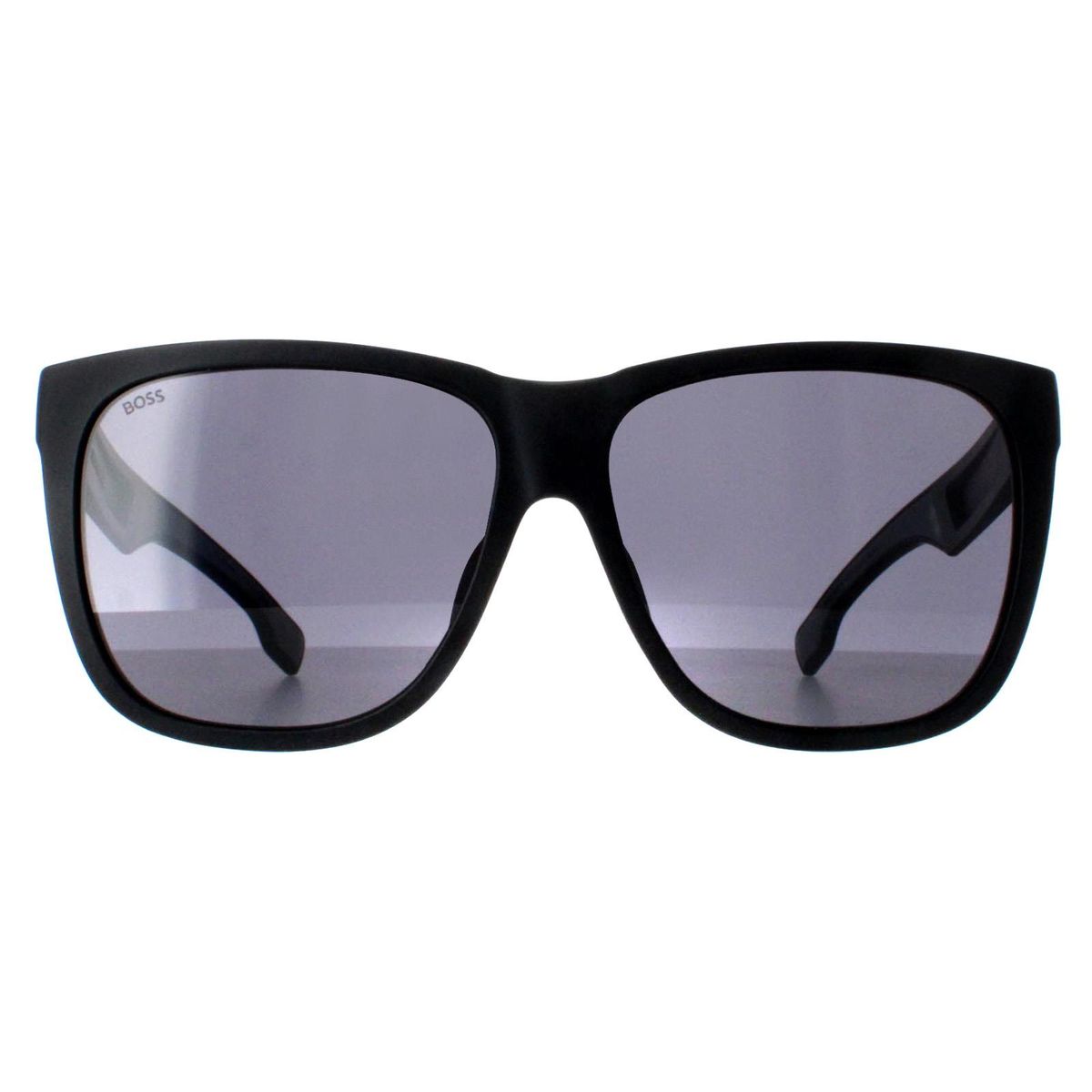 Matt-schwarze Sonnenbrille mit quadratischem Rahmen