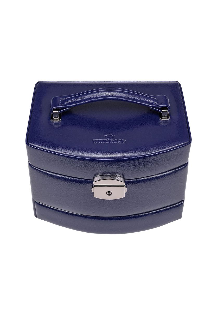 Elegante blaue Schmuckaufbewahrungsbox