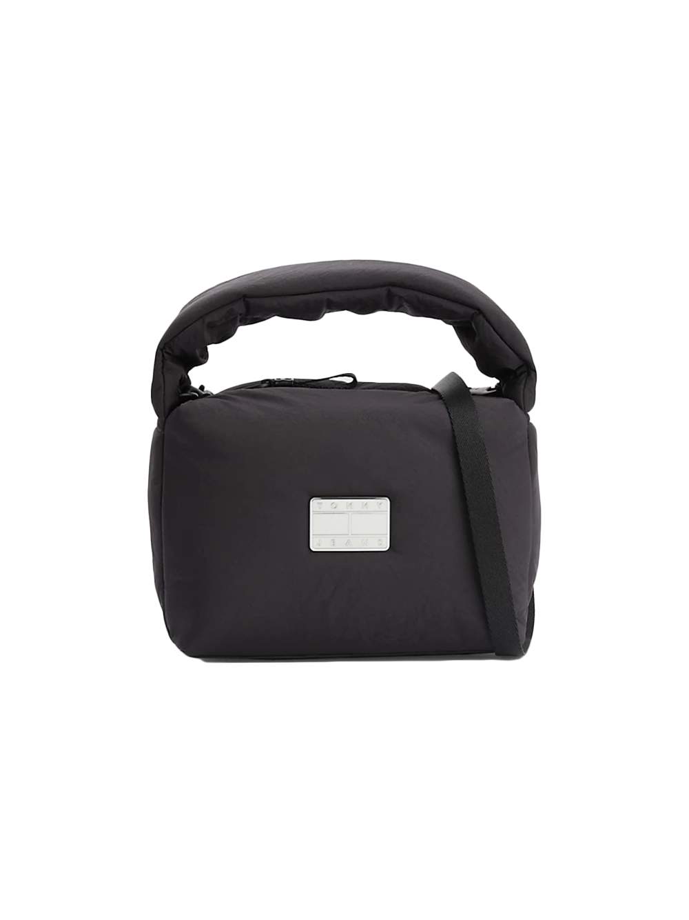 Gesteppte Schultertasche mit Logo-Patch