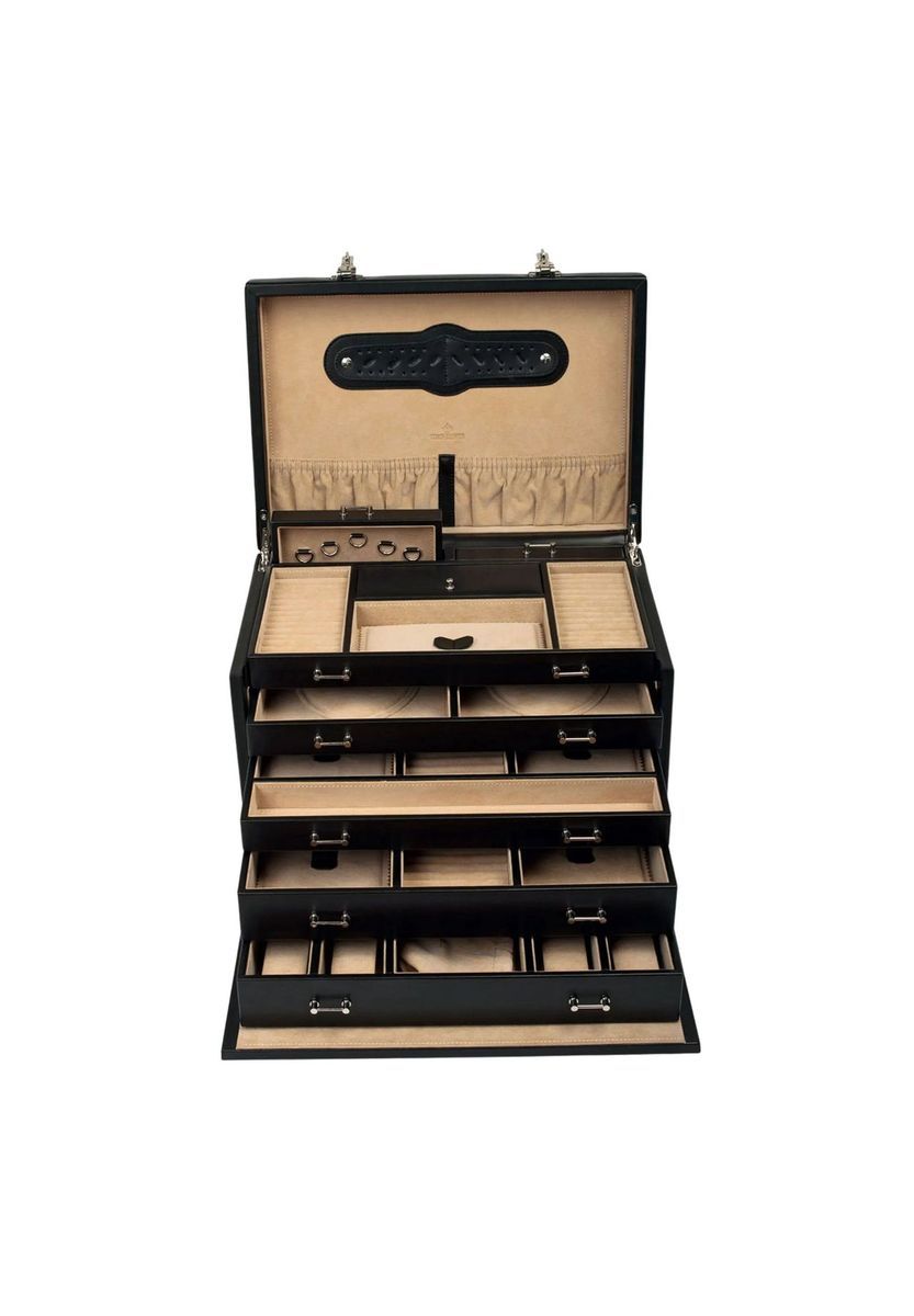 Leder Schmuckkasten mit Zahlenschlössern