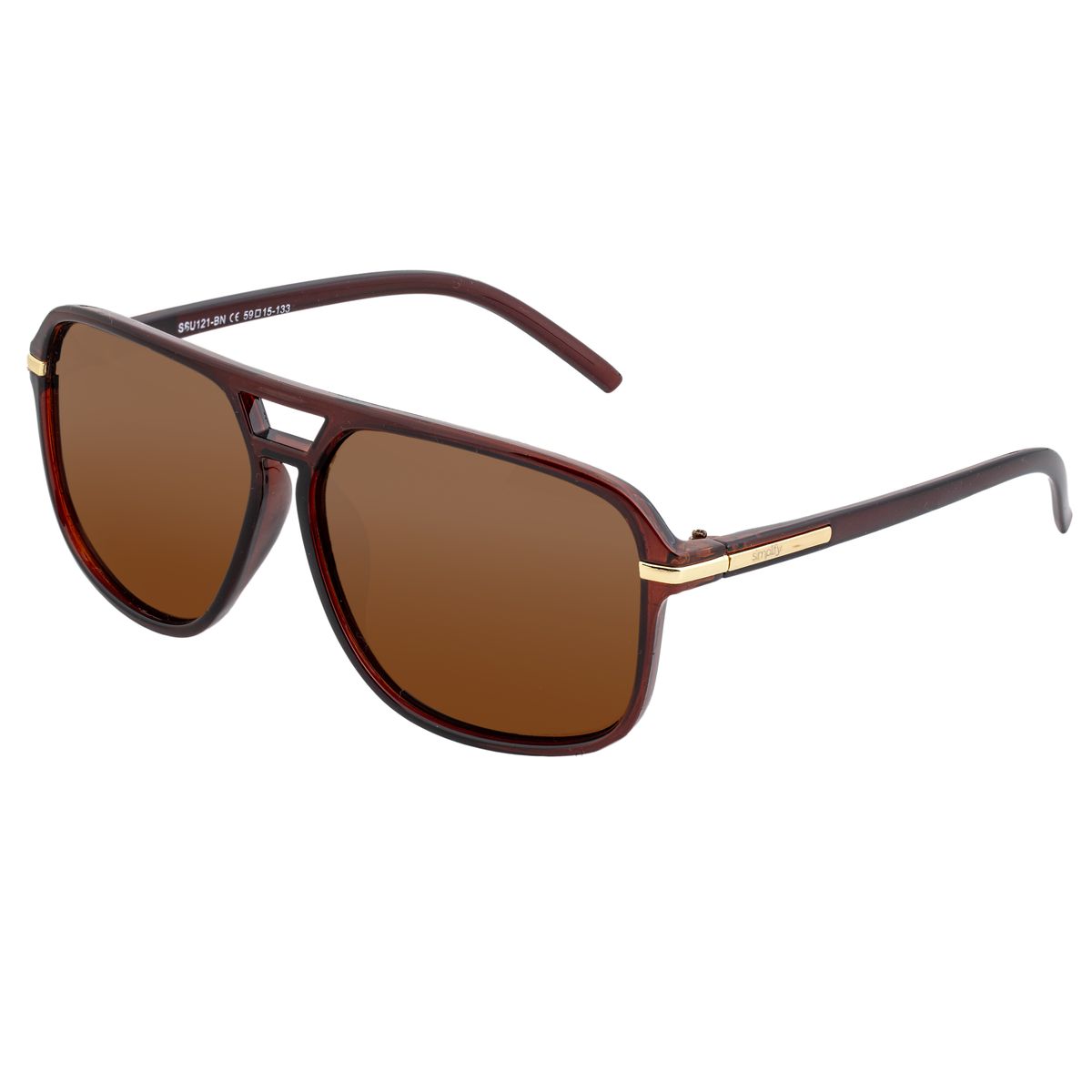 Pilotenbrille mit schwarzem Acetatrahmen