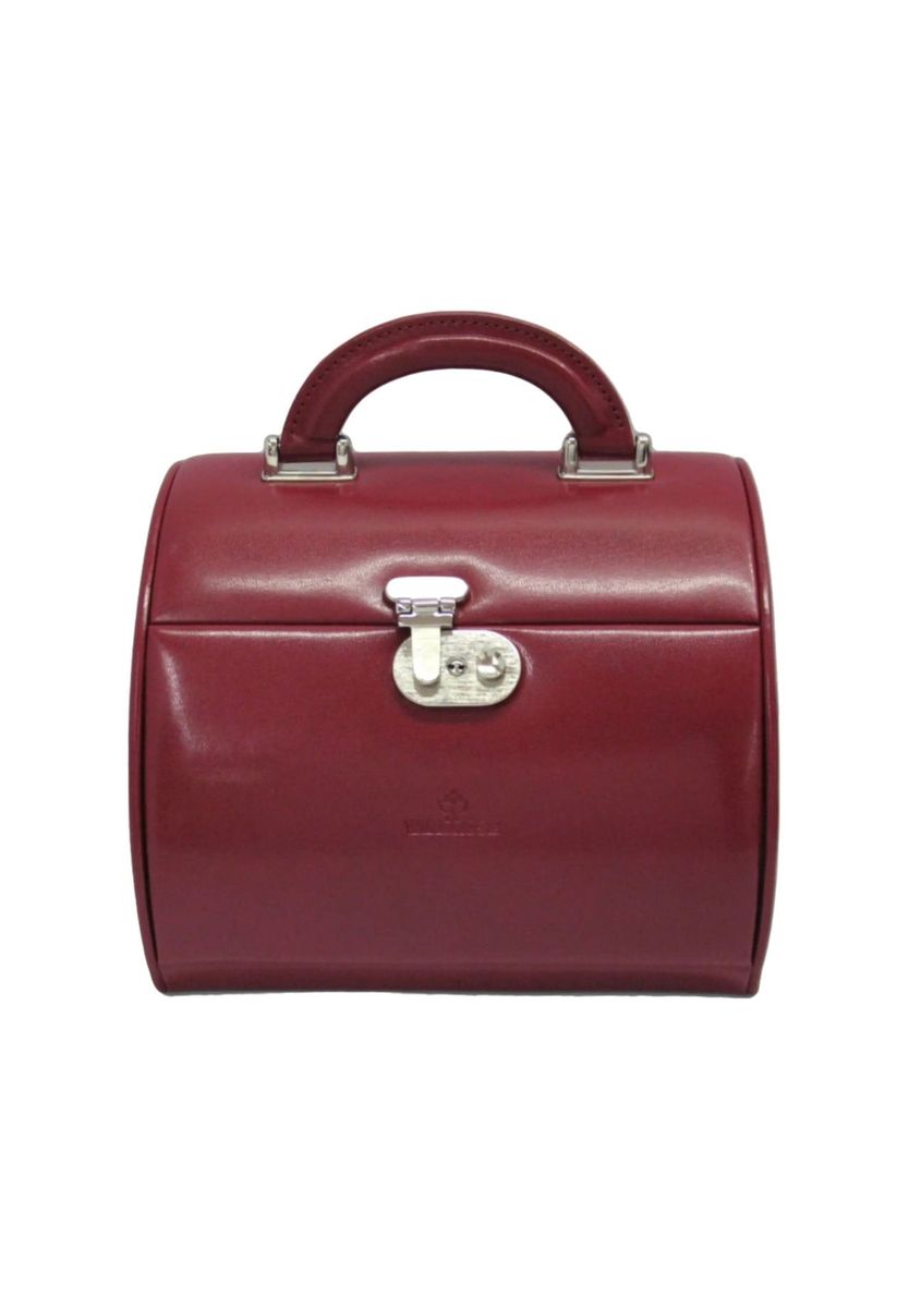 Roter Schmuckkasten Organizer aus Leder