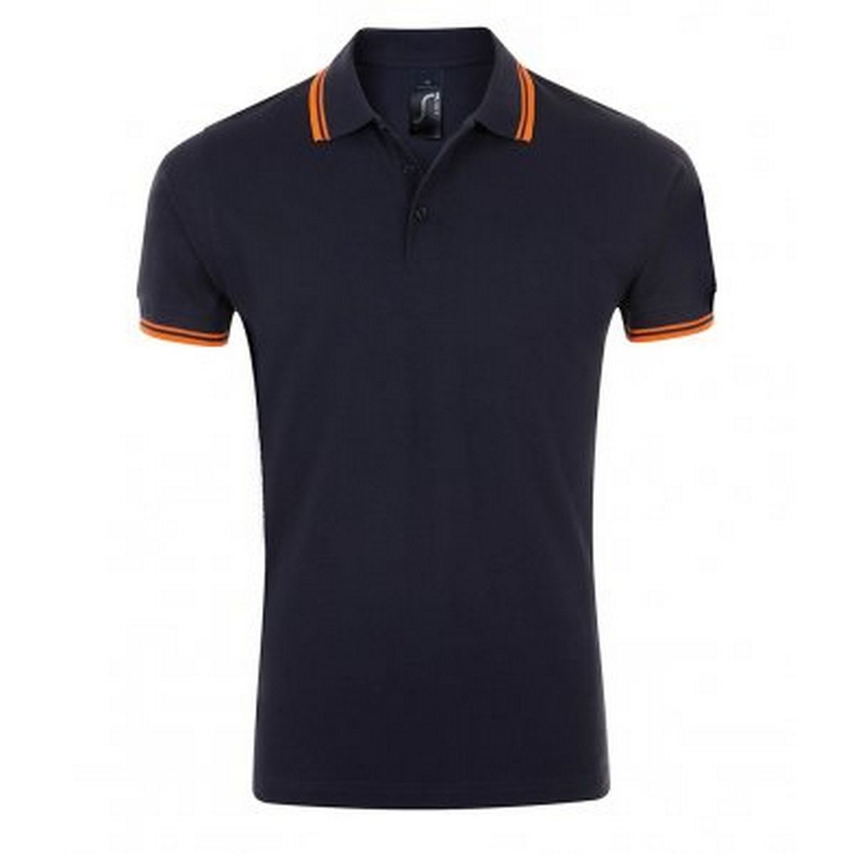 Marineblaues Poloshirt für Herren mit Rand