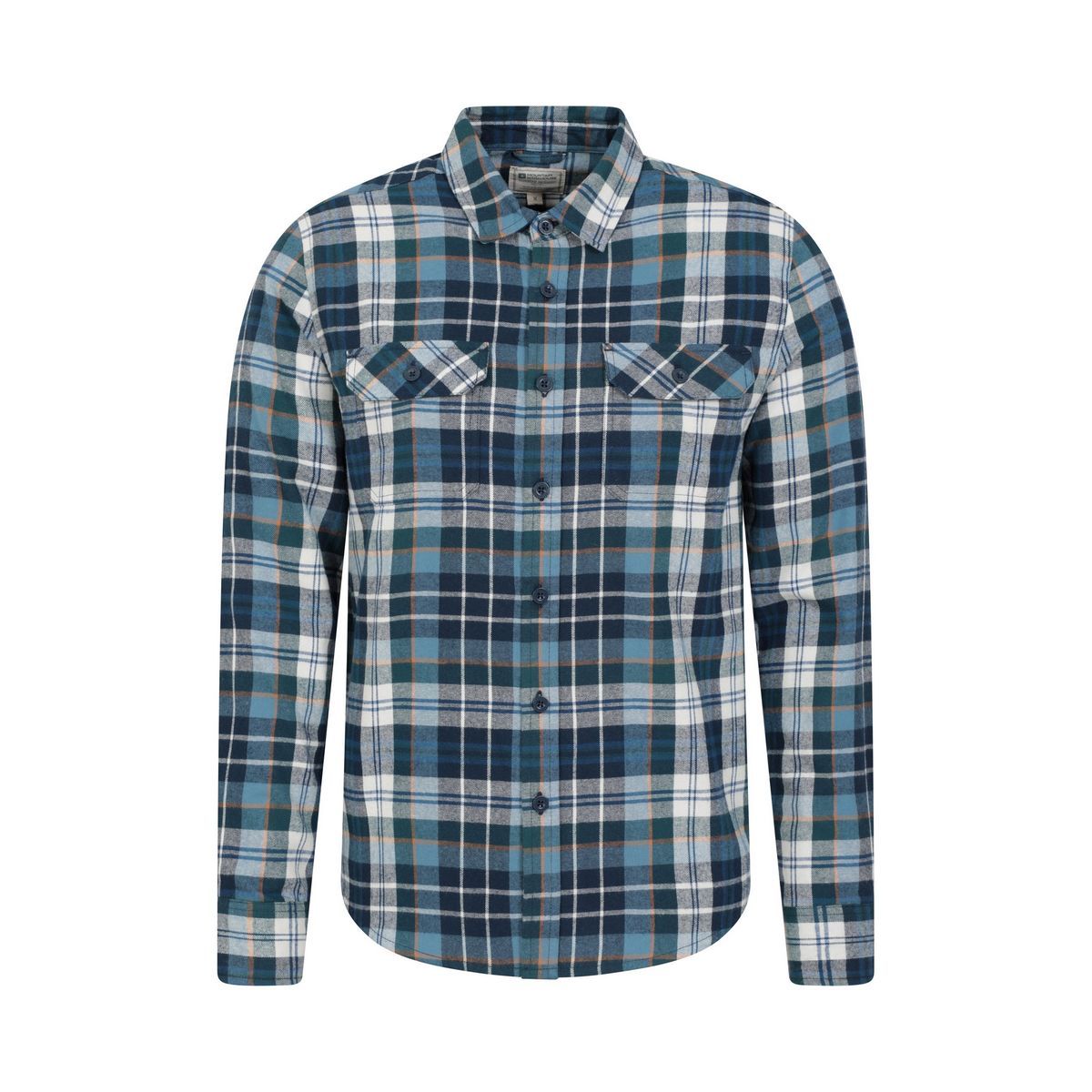 Mountain Warehouse Herren Trace Flannel Langarm-Shirt (Hellblau)