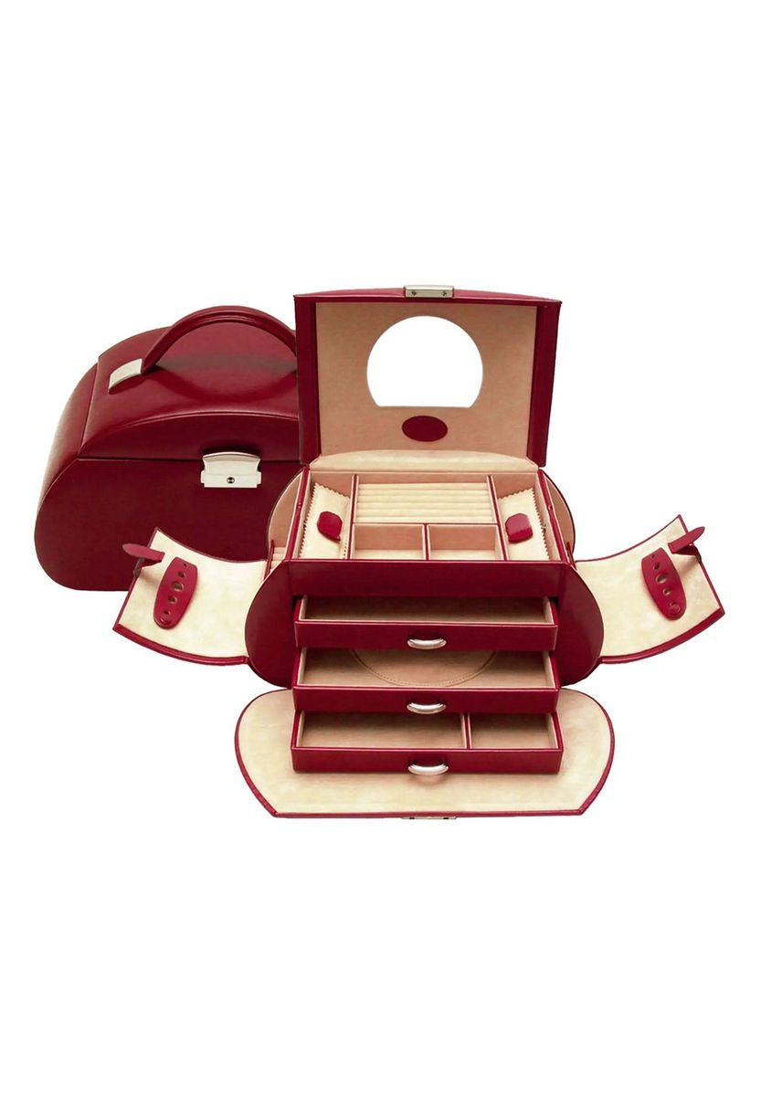 Elegante Rote Schmuck Aufbewahrungsbox