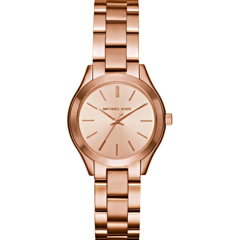Roségoldene minimalistische Damenuhr