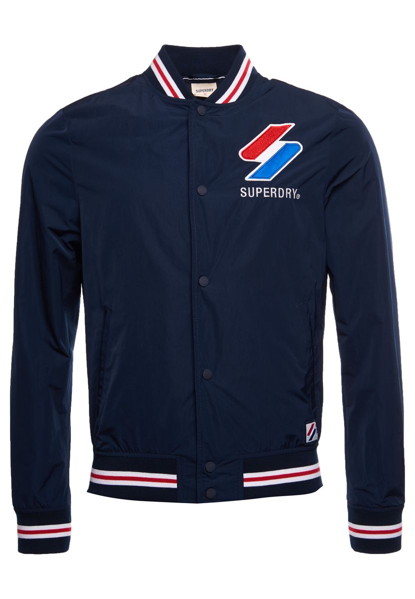Herren Marineblaue College Jacke