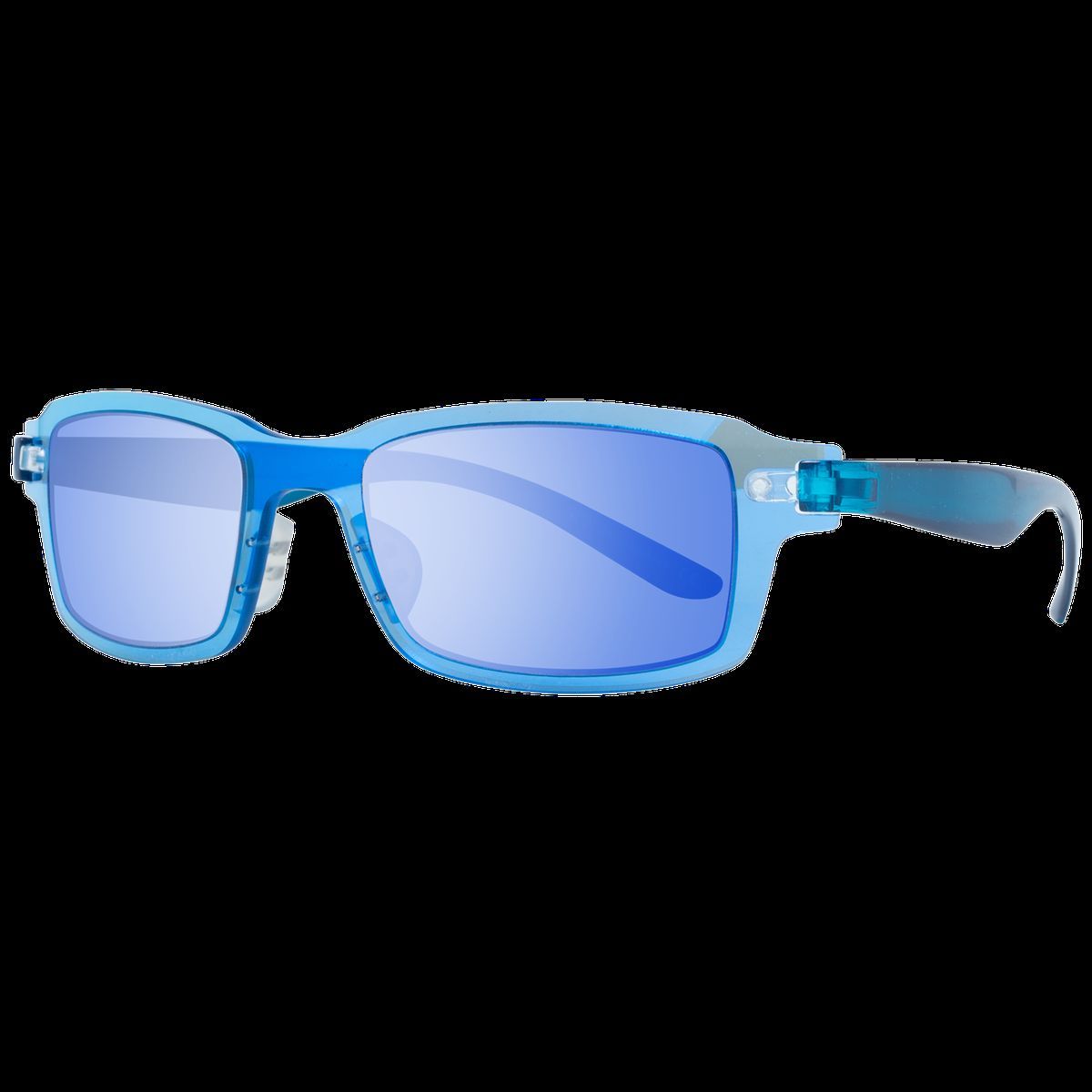 Blaue Rechteckige Sonnenbrille mit Kunststoffrahmen