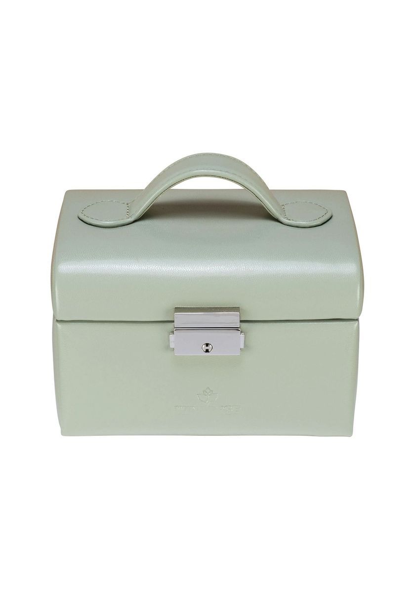Tragbare grüne Schmuckaufbewahrungsbox
