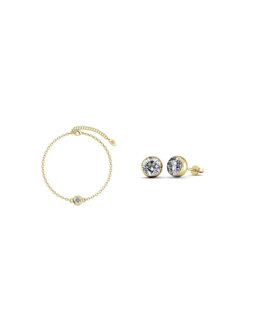 Kristall- und Goldschmuckset