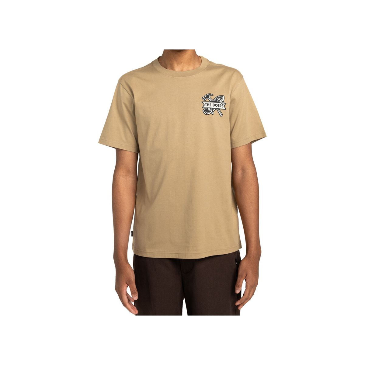 Herren Beige Kurzarm T-Shirt