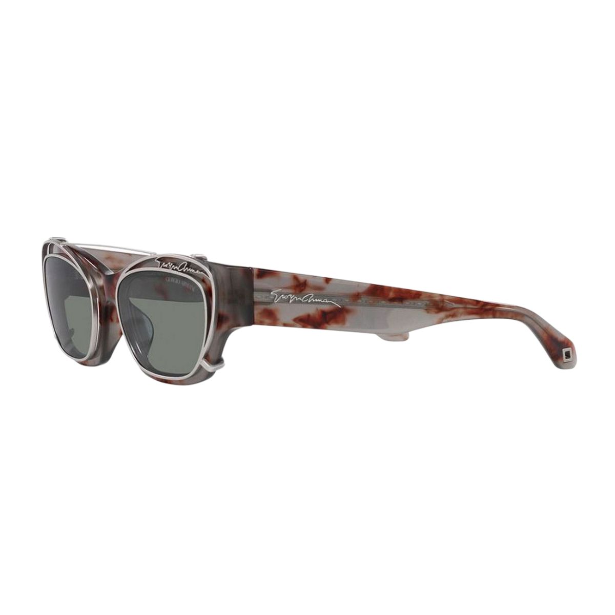 Retro Sonnenbrille mit Acetatrahmen Clip-On Gläser