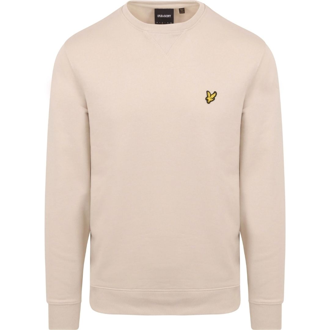 Klassischer Baumwollpullover mit Rundhalsausschnitt