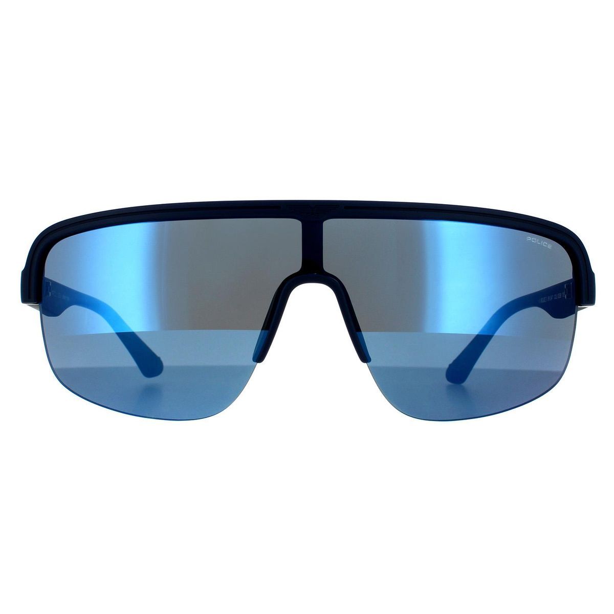 Verspiegelte Schild Sonnenbrille Halbrandlos