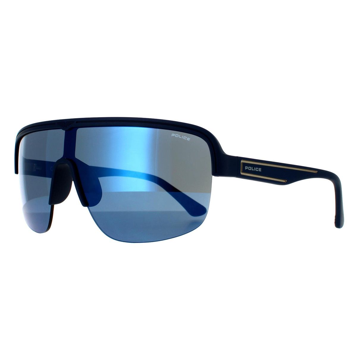 Moderne Halbrand-Shield-Sonnenbrille