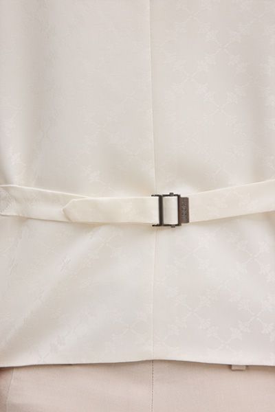 Cornflower Weazer Off-White gemusterte Weste mit Jacquard-Design