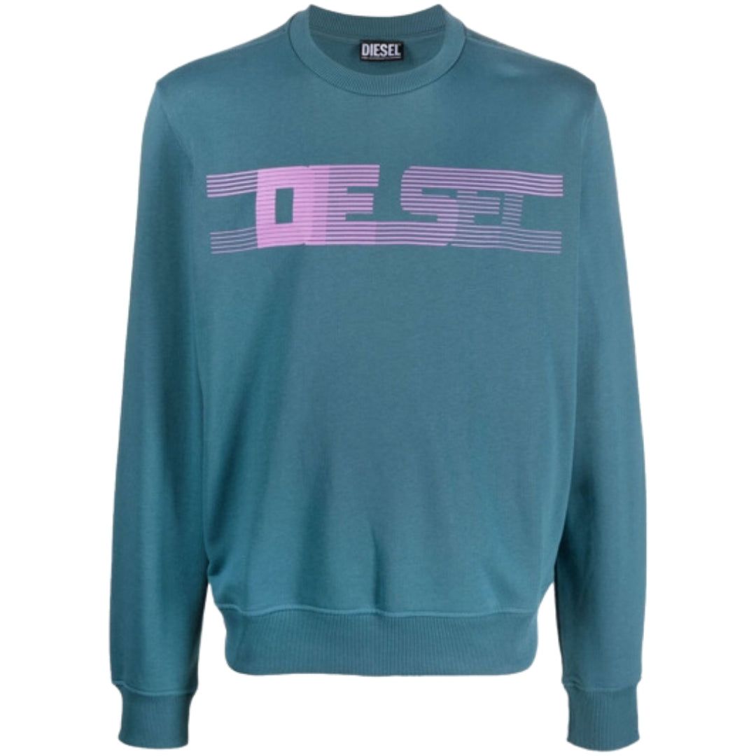Gestreiftes Logo Grafik Sweatshirt