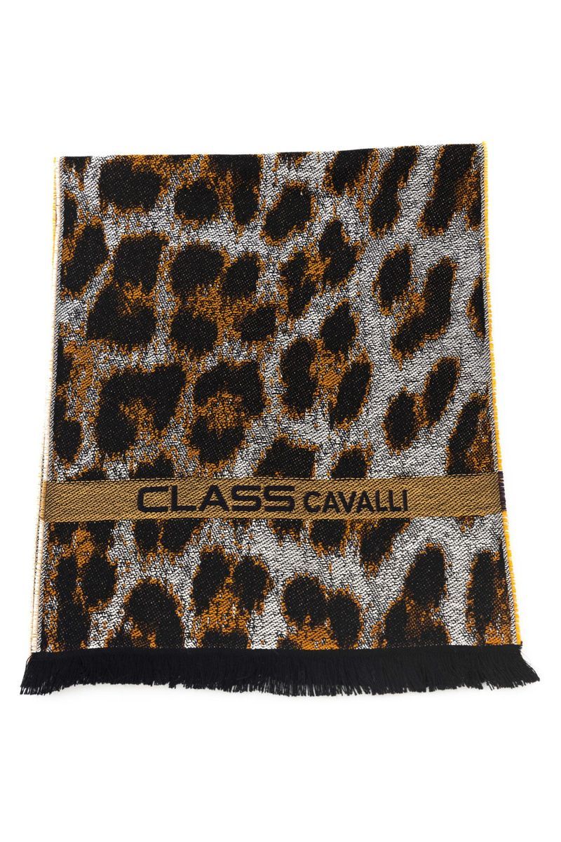Wollschal mit Animal-Print