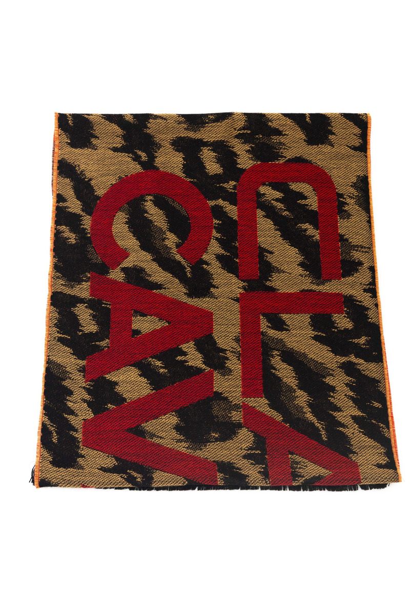 Wollschal mit Animal-Print