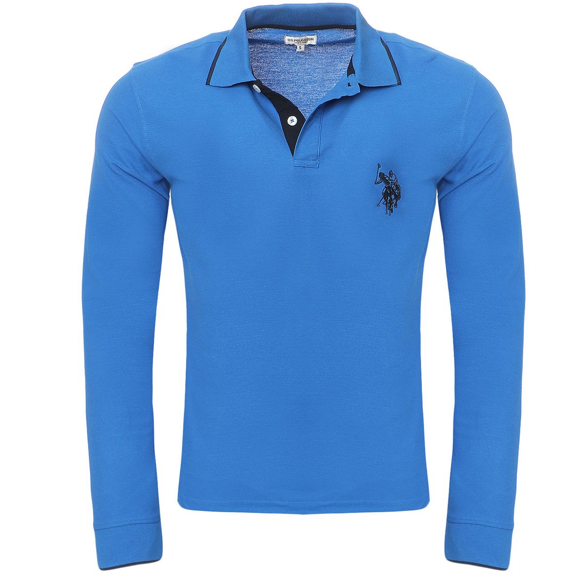 Herren Langarm Poloshirt