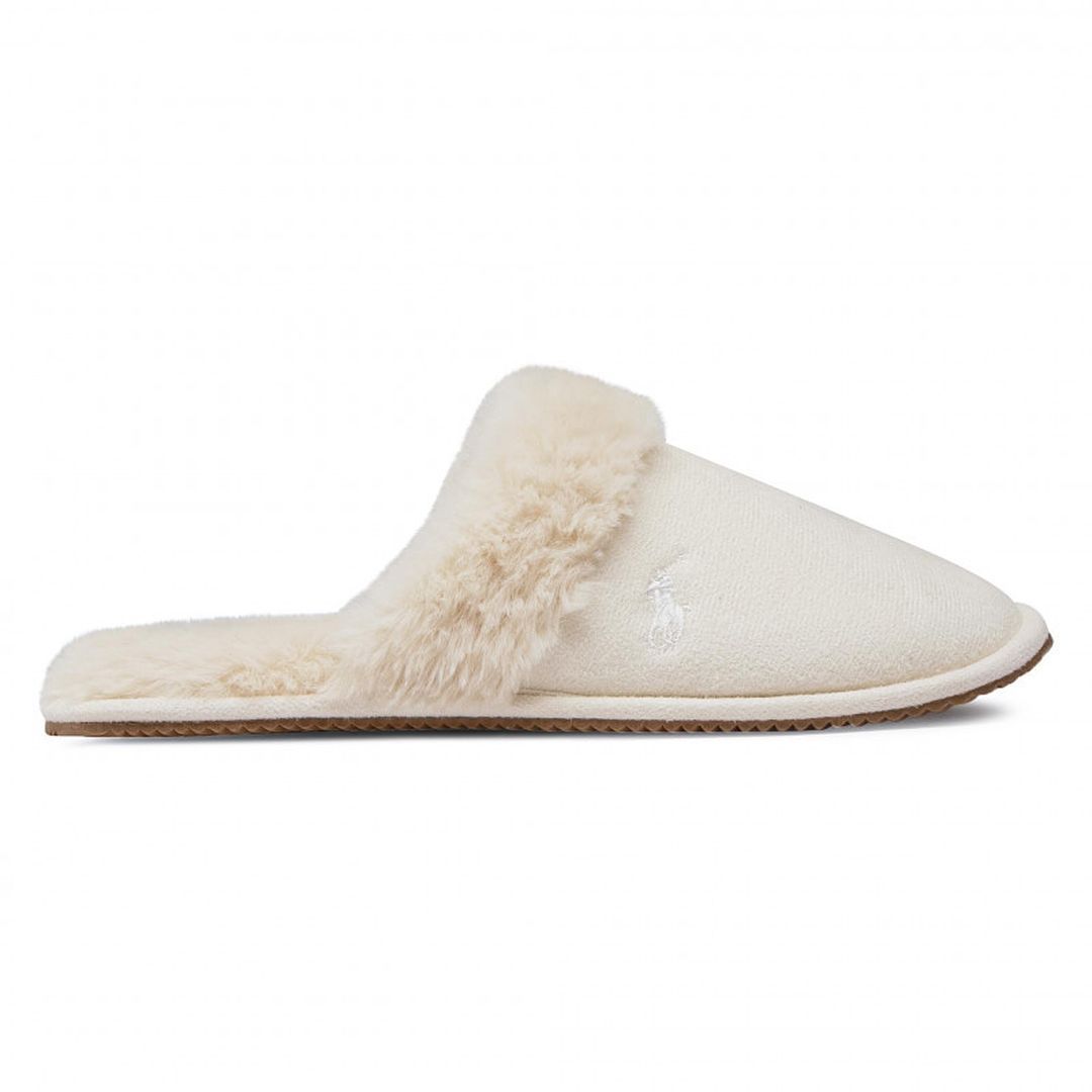 Bequeme Indoor-Pantolette mit Kunstfell