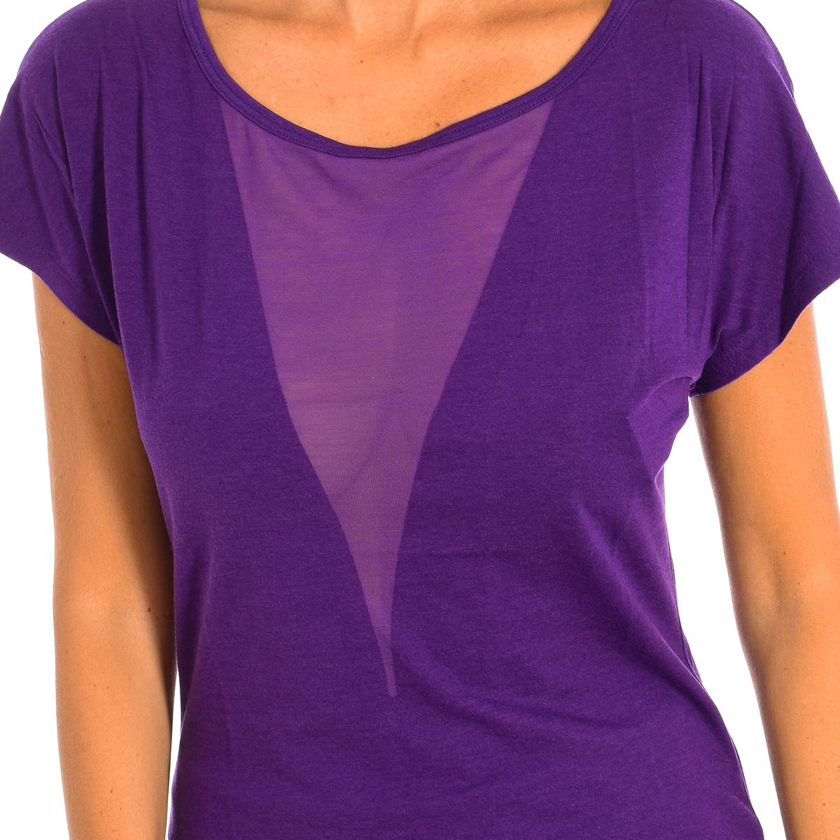 Sport-T-Shirt mit transparentem Detail