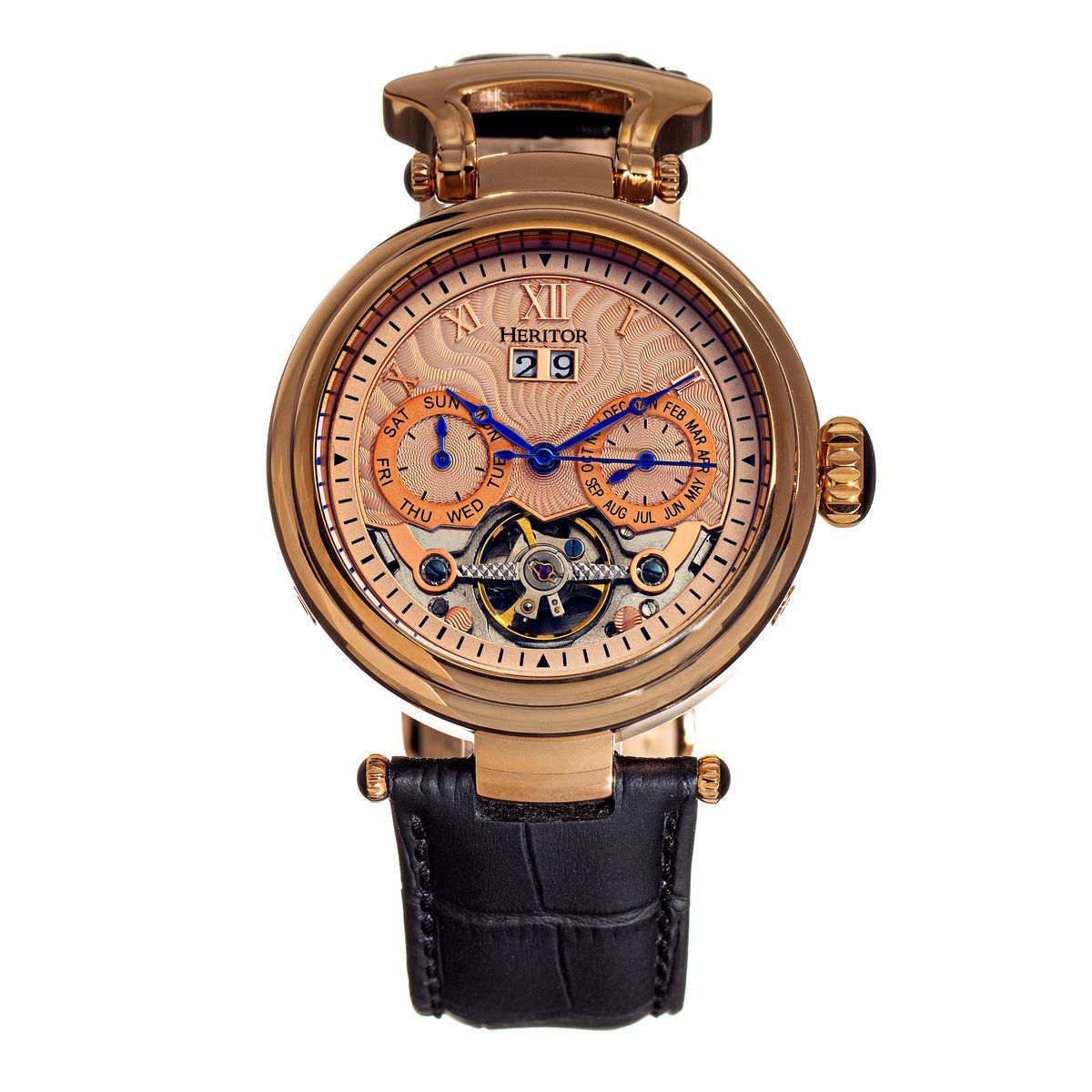Elegante Automatikuhr mit Semi-Skelett