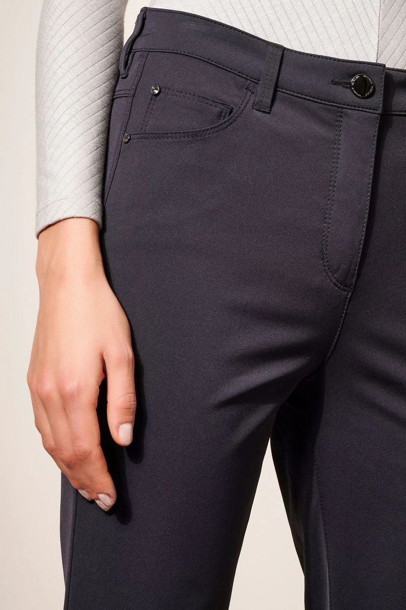 High-Waist Techno-Stretch Slim-Chino