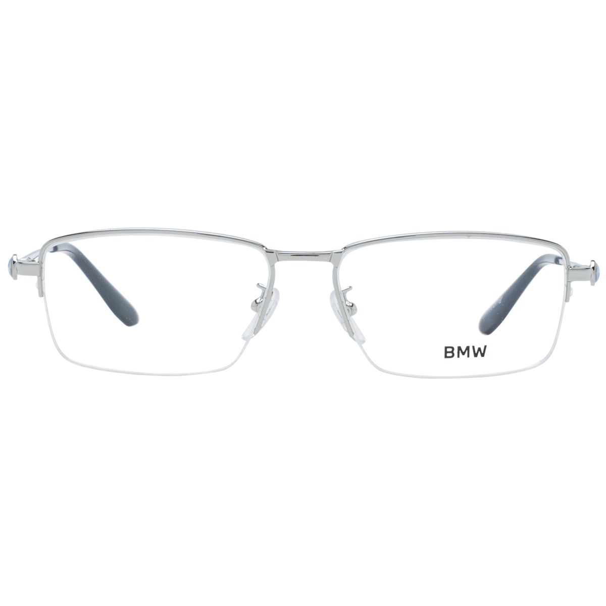 Klassische rechteckige Halbrand-Metallbrille