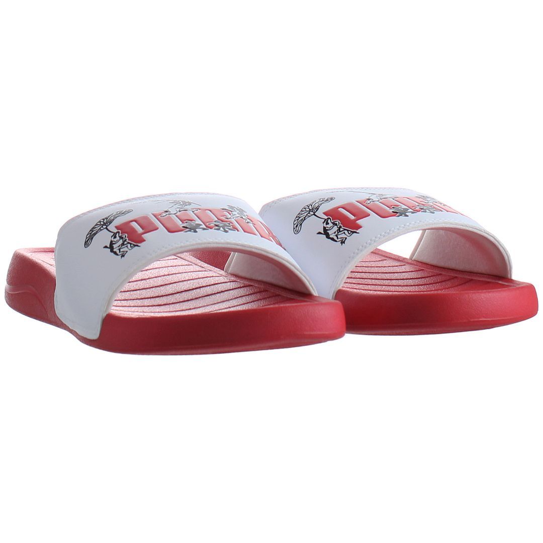 Sportliche Slipper mit Grafikdruck