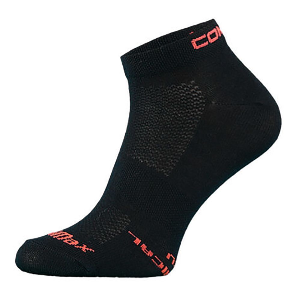 COMODO - Compressport Chaussettes Running | Basses | Coolmax | Renforcées - Noir