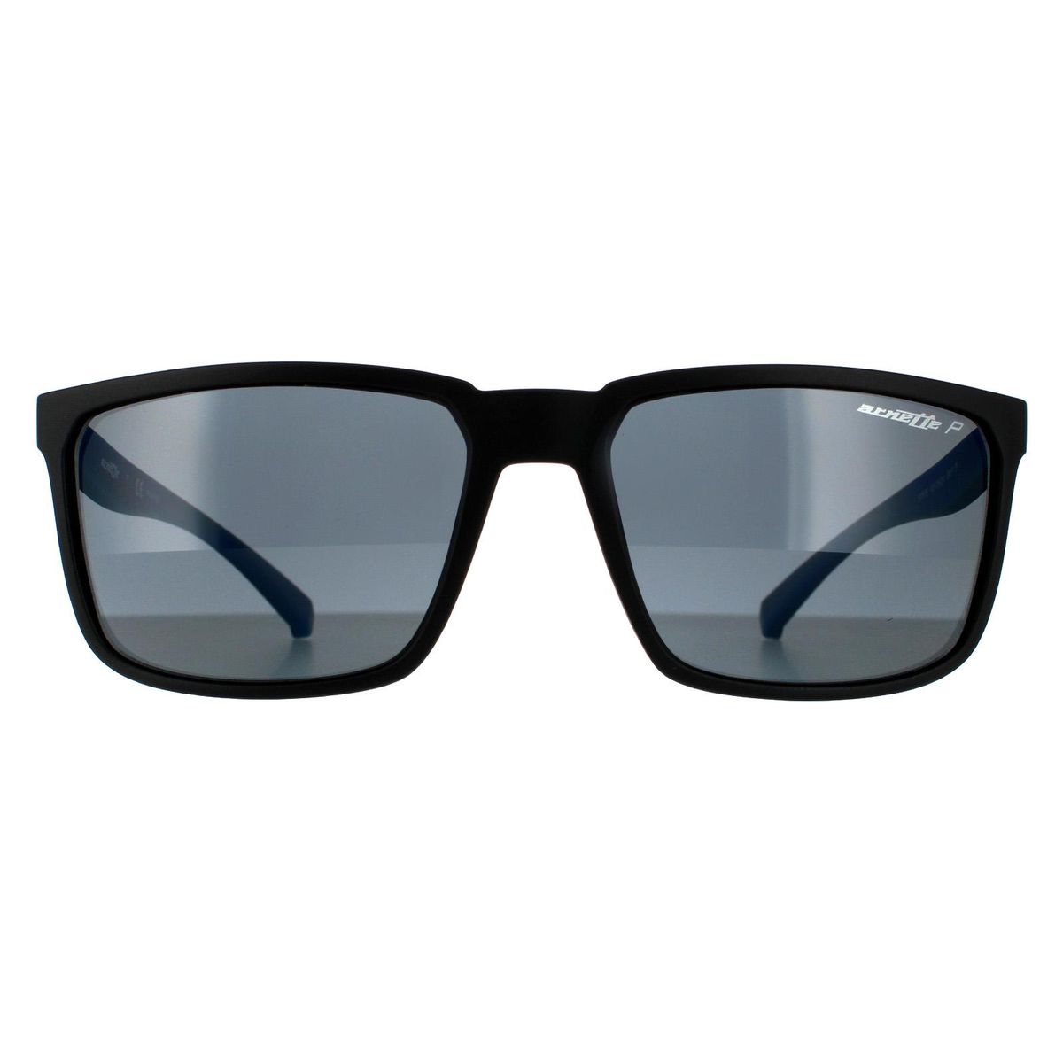 Mattschwarze Rechteckige Polarisierte Sonnenbrille