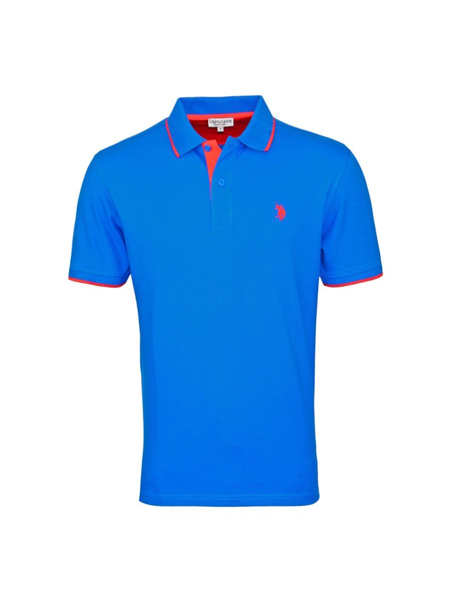 Baumwoll-Poloshirt mit zweifarbigen Akzenten