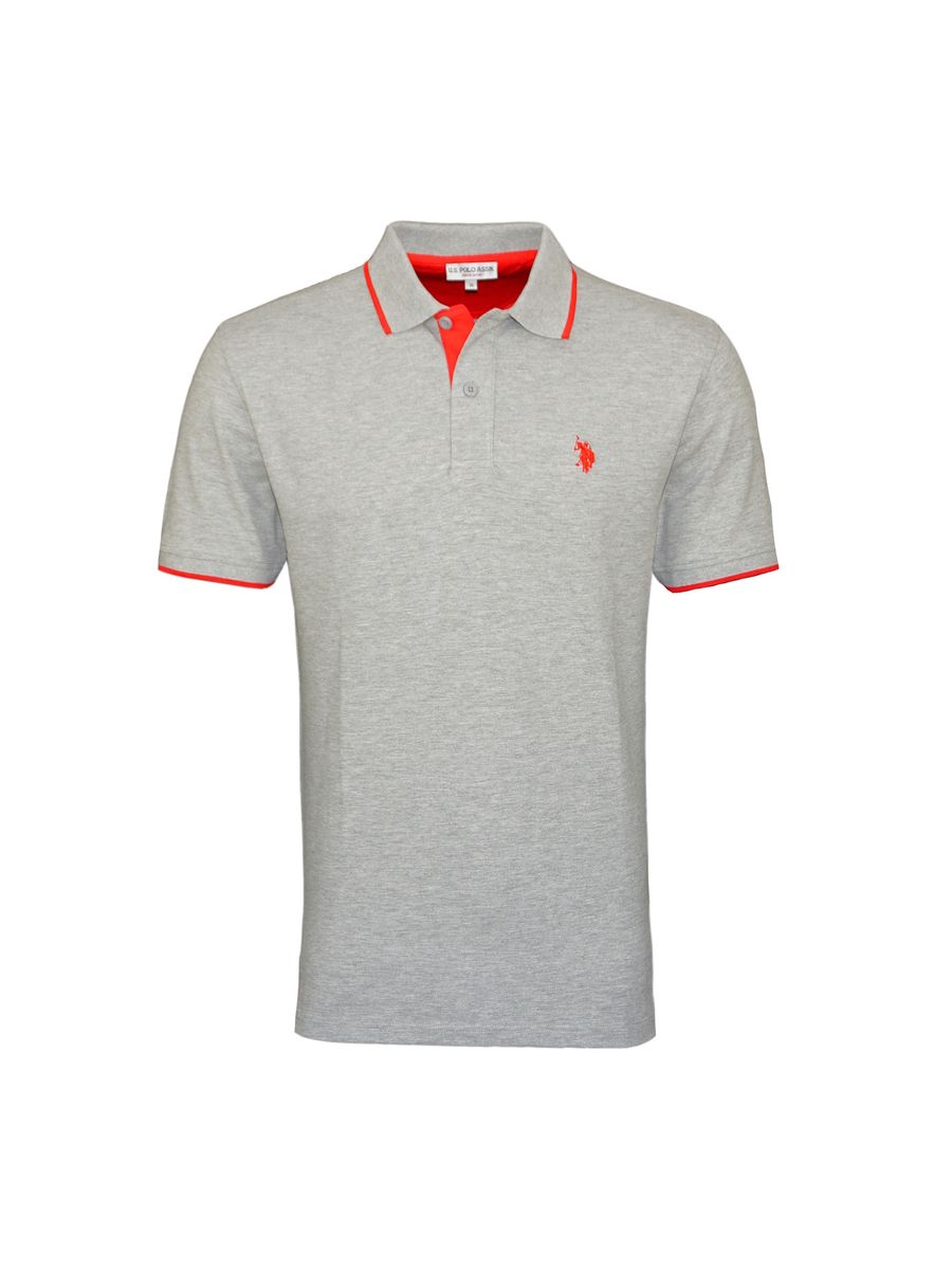 Baumwoll-Poloshirt mit zweifarbigen Akzenten