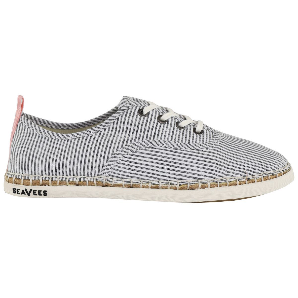 Gestreifte Espadrille-Sneakers zum Schnüren