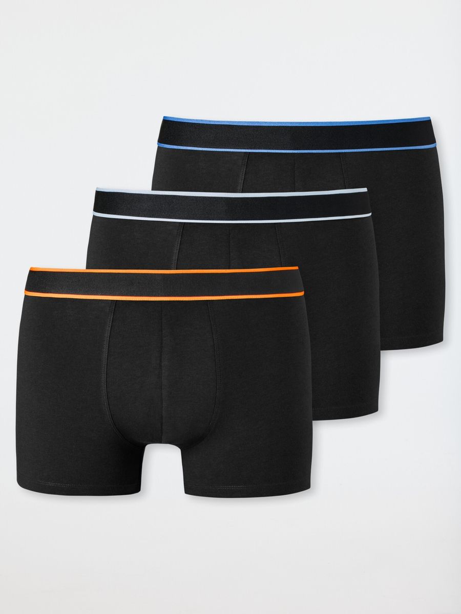Herren Schwarze Baumwoll-Boxershorts Packung