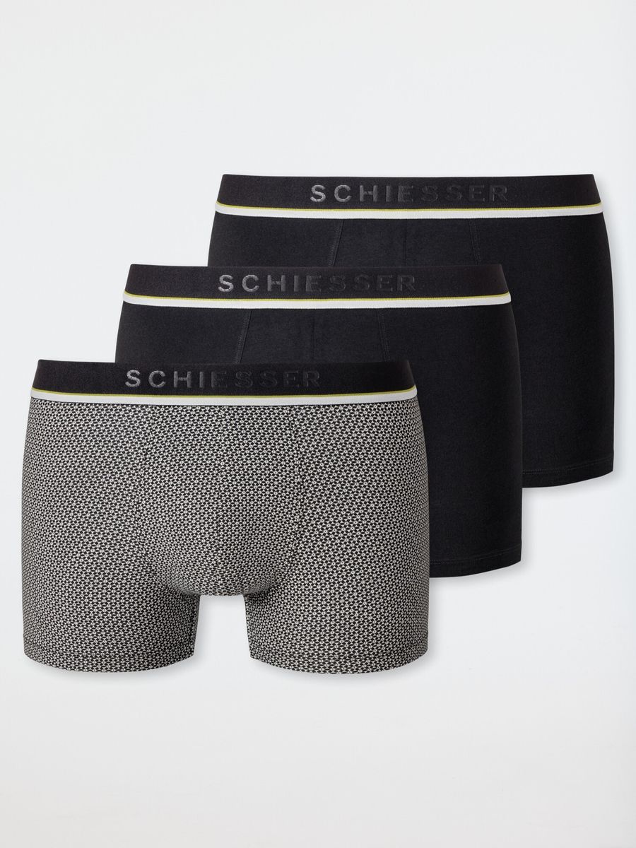 Herren Schwarze Baumwoll-Boxershorts Packung