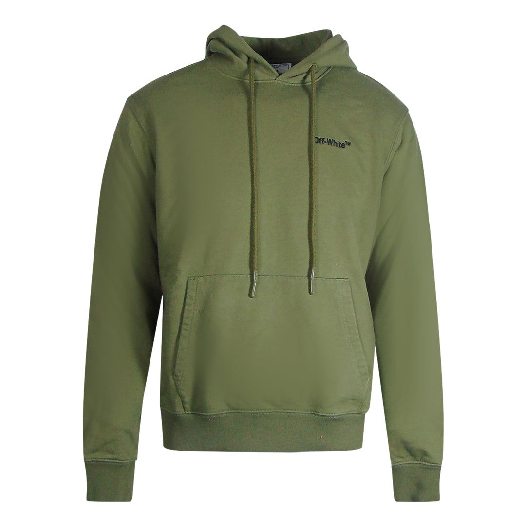 Olivgrüner Logo-Hoodie