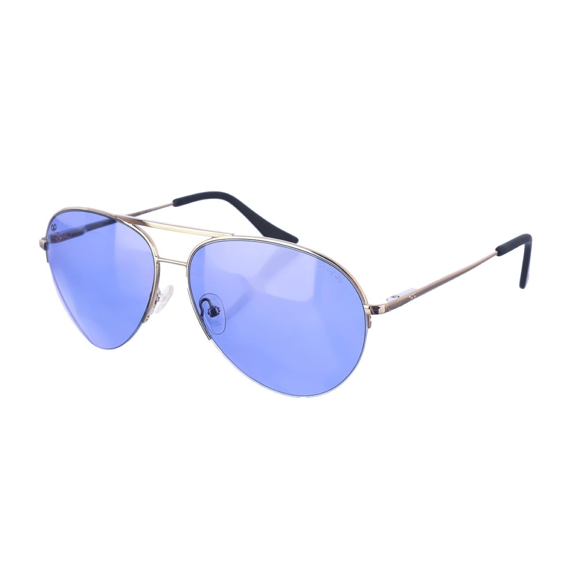 Metall-Pilotenbrille mit blauen Gläsern