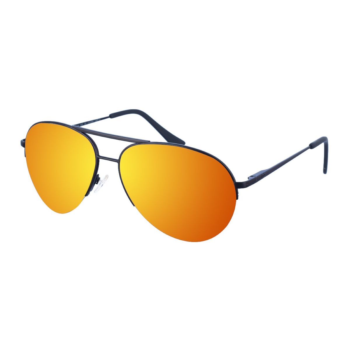 Metall-Pilotenbrille mit blauen Gläsern