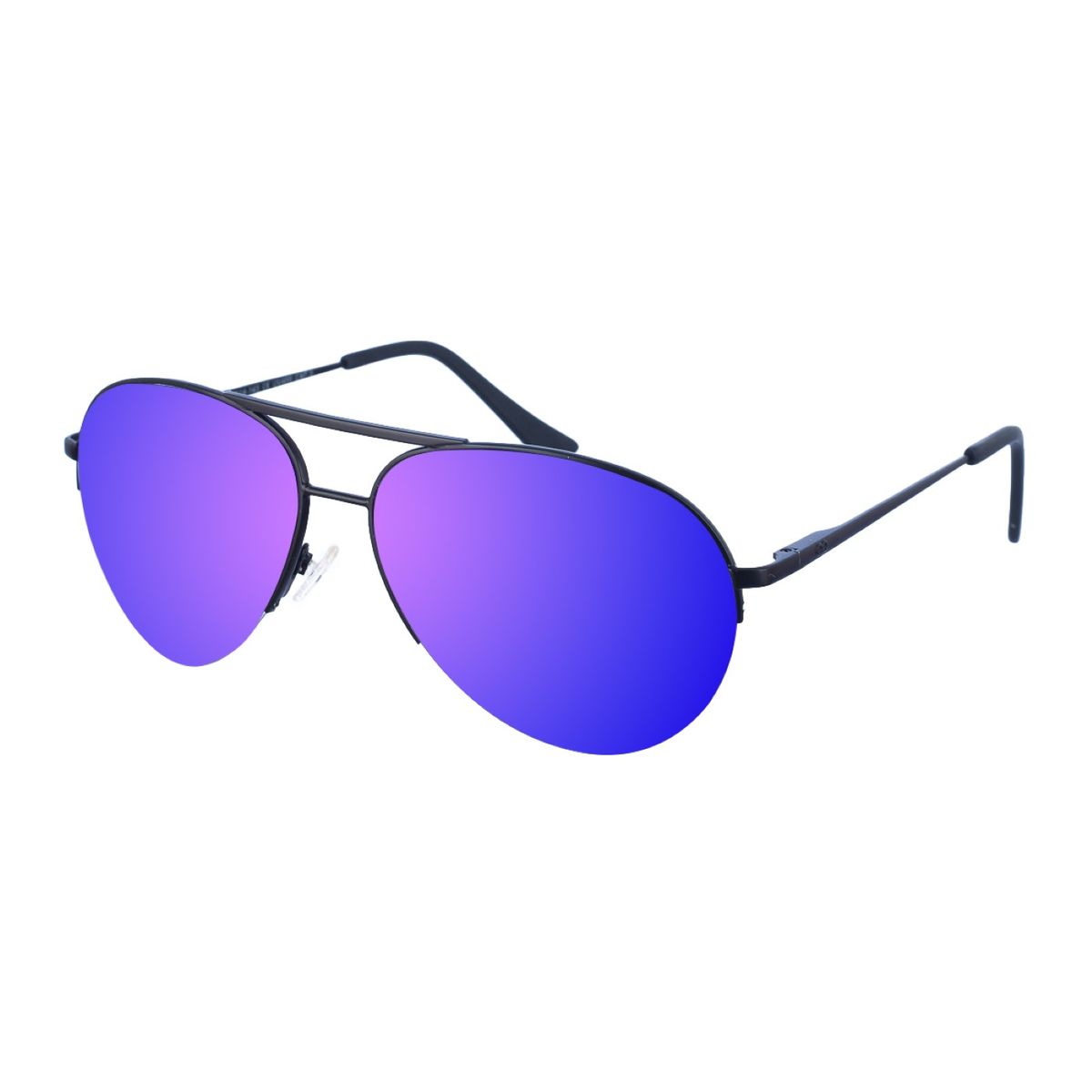Metall-Pilotenbrille mit blauen Gläsern