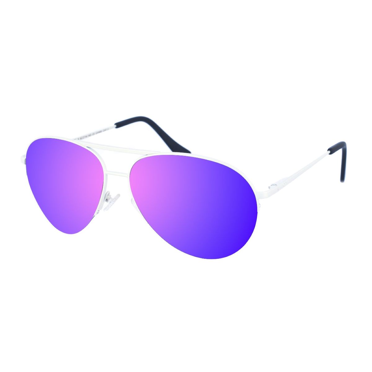 Metall-Pilotenbrille mit blauen Gläsern