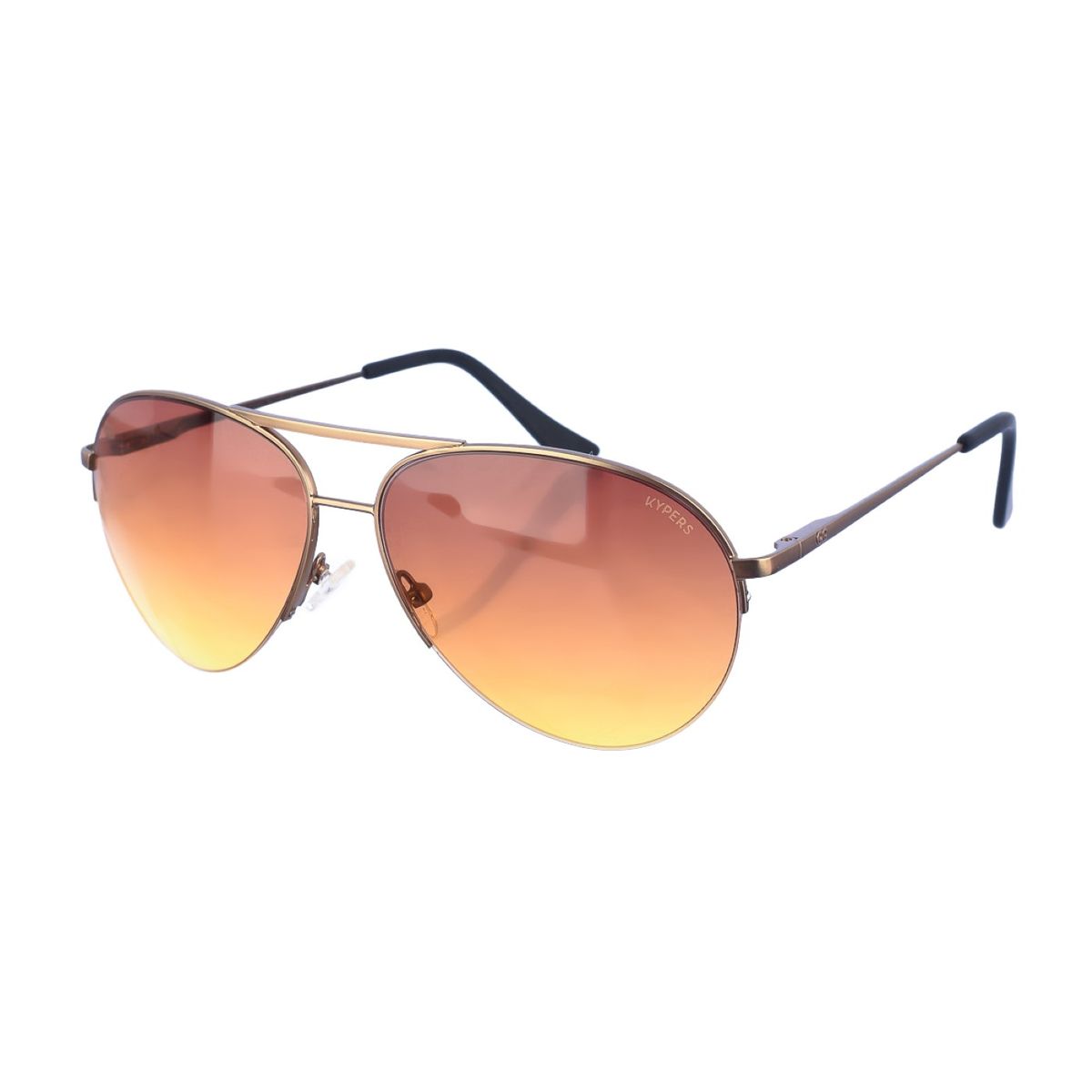 Metall-Pilotenbrille mit blauen Gläsern