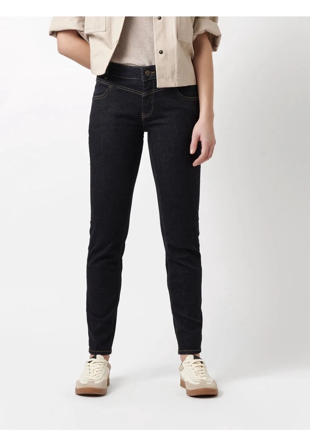 Skinny-Fit Jeans mit Hüftsattel