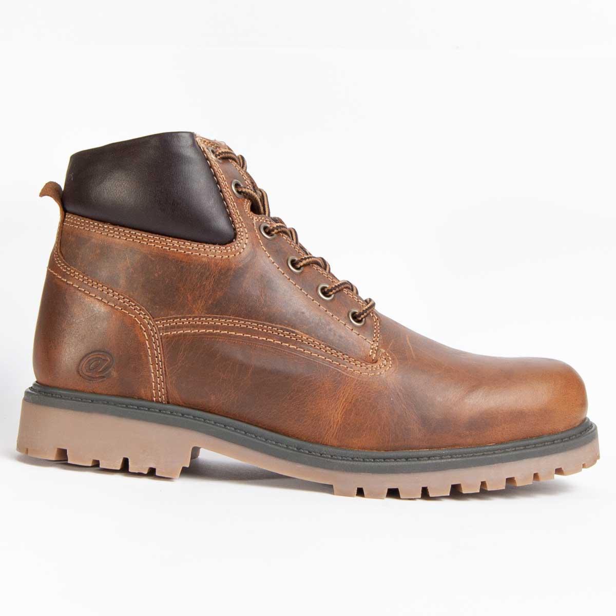 Leder-Stiefelette mit Profilsohle